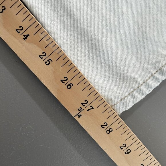 Edwin Jeans Womens 24 Light Wash CAI Straight Ripped Button Fly USA High Hopes - Picture 14 of 14